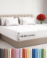 CGK Unlimited extra-deep split-king flat sheet covers a tall mattress with a soft touch.