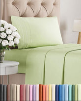 CGK Unlimited twin 3-piece sheet set close-up shows breathable, soft texture for restful nights.