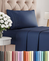 CGK Unlimited twin sheet set flat sheet close-up showing breathable, cooling fabric