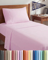 CGK Unlimited twin xl 3-piece sheet set flat sheet close up for daily comfort