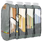 Chakera garment bag hanging clothes with 10-inch gusset for extra storage.