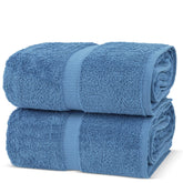 Chakir Turkish Linens 100% cotton bath sheet 35x70, two-pack, ultra-absorbent luxury.