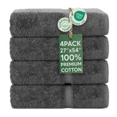 Chakir Turkish Linens dark gray bath towel close-up highlighting plush softness and absorbency