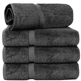 Chakir Turkish Linens extra-large towel 30x60 inches in dark gray with plush absorbent fibers
