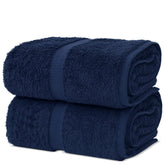 Chakir Turkish Linens navy bath sheet full-size 35x70 inches for premium everyday use