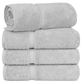 Chakir Turkish Linens four 30x60 towels folded, plush and inviting.
