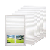 Changshade 6-pack paper blinds in application mode offering quick privacy and UV diffusion.