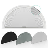 Changshade arch window shade blackout half moon 24-inch radius for total privacy.