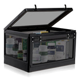 ChefEggukk large medicine lock box front view showing clear visibility for quick access