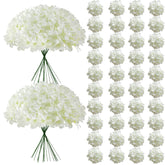 Cherica 65-piece white hydrangea heads for versatile arrangements.
