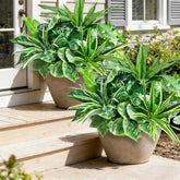 Cherica outdoor artificial plants mix creates lush porch decor with no maintenance.