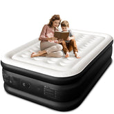 CHERIMOR full-size air mattress with built-in pump ready for guest room setup