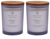 Chesapeake Bay Candle Serenity Calm lavender thyme medium jar two-pack on shelf provides tranquil home ambiance.