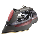 CHI Steam Iron titanium-ceramic soleplate delivers smooth glide and durable performance.
