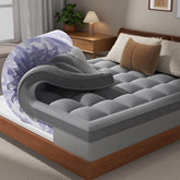 ChiXpace 4-inch queen topper-foam provides plush comfort for rejuvenating sleep on any mattress.