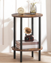 CHOEZON round side table upper tier ideal for decor and everyday items.