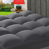 CHOKIT Queen Mattress Topper pillow-top closeup for plush comfort.