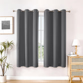 ChrisDowa blackout curtains with 6 silver grommets for easy installation and privacy.