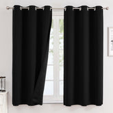 ChrisDowa double-layer blackout curtains front view show room-darkening effect
