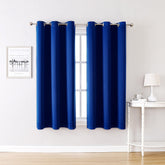 ChrisDowa grommet blackout curtains royal blue, two panels, easy install for privacy.