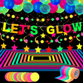 Chuangdi neon banner Lets Glow glows under UV light for a bold focal point