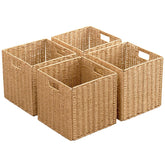 ChubanCraft foldable basket front view showcases versatile storage for shelves.
