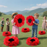 Chunful giant red paper poppy 30in for impactful ceiling decor