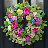 CHvista Spring Wreath with pink peonies boosts front door curb appeal