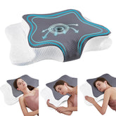 CHxxy cervical neck pillow with concave contour supports neck alignment for restful sleep
