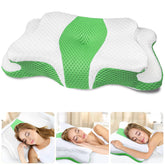 CHxxy memory foam pillow neck contour supports proper neck and shoulder alignment