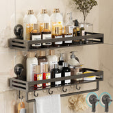 CIBOTIES extended shelf shows extra bathroom storage for toiletries