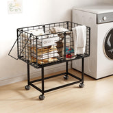 CICUFY rolling laundry cart 80L on wheels for effortless transport