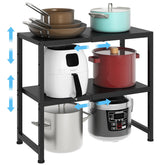 Cidaziya 2-tier expandable shelving extended length for flexible storage.