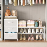 Cidaziya expandable closet organizer front view shows space saving design for bedrooms.