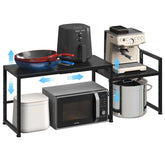 Cidaziya expandable shelving showing adjustable length for flexible kitchen or garage setups