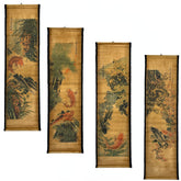 CIFIBIFUN koi fish spring wall scroll enhances seasonal ambiance for the living room