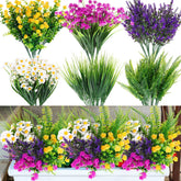 Cindeer 24 bundles of outdoor artificial flowers with vibrant color and weather resistance.