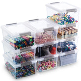 Citylife 1.3 qt bin with lid stackable keeps tools organized and easy to access