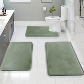 Clara Clark velvet memory foam rug set small 17x24—soft steps on cold floors