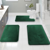 Clara Clark small 17x24 bath rug in plush velvet fleece for cozy underfoot comfort.