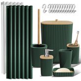 Clara Clark bathroom accessories set on counter for tidy, spa-like routines.
