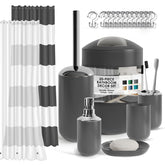 Clara Clark gray bathroom set overview showing cohesive organization and style
