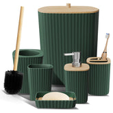 Clara Clark Hunter Green toothbrush holder adds coordinated style and easy countertop organization.