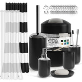 Clara Clark matte black bathroom set for a cohesive, stylish storage solution.