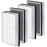 Cleangela MA-25 replacement filter 4-pack laid out for Medify MA-25 purifier, helps trap dust and odors.