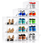 Clemate Upgraded X-Large Shoe Organizer front view showing clear visibility for easy selection
