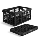 CleverMade 45L collapsible crate folded flat for space-saving storage.