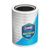 Clorox Large Room HEPA filter, front view, boosts capture of fine particles.
