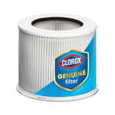 Clorox Tabletop HEPA filter packaging ready for easy replacement to refresh air.
