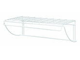ClosetMaid 8278 laundry hanger shelf adds extra hanging space in laundry areas.